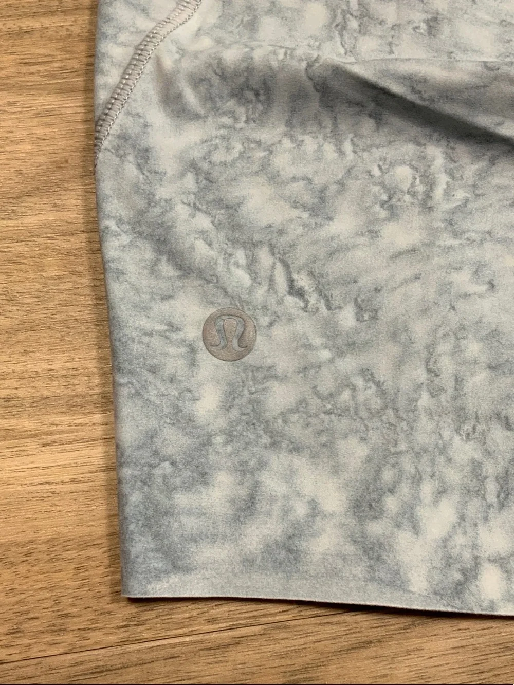 lululemon Fast and Free Short 10” Light Blue Marble-Print Shorts